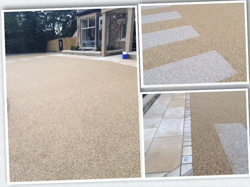 commercial resin bound paving at a nursery