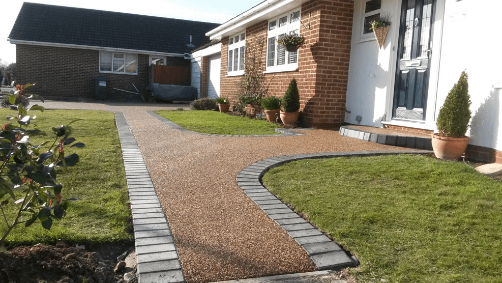 block paving and resin bound pathway