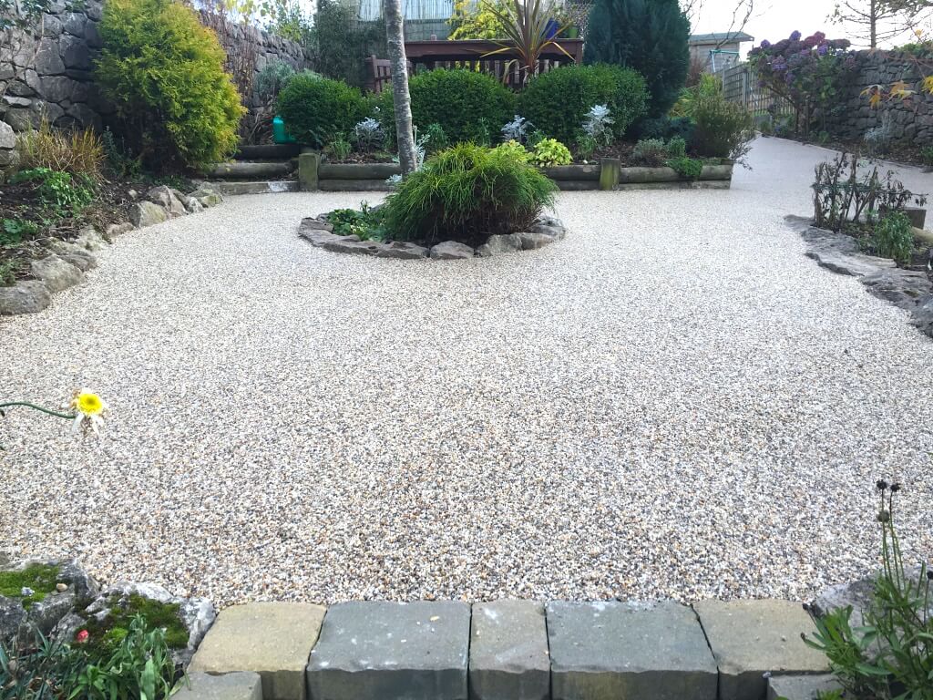 natural rockery and resin bound