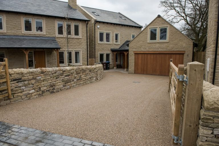 sand coloured resin bound driveway