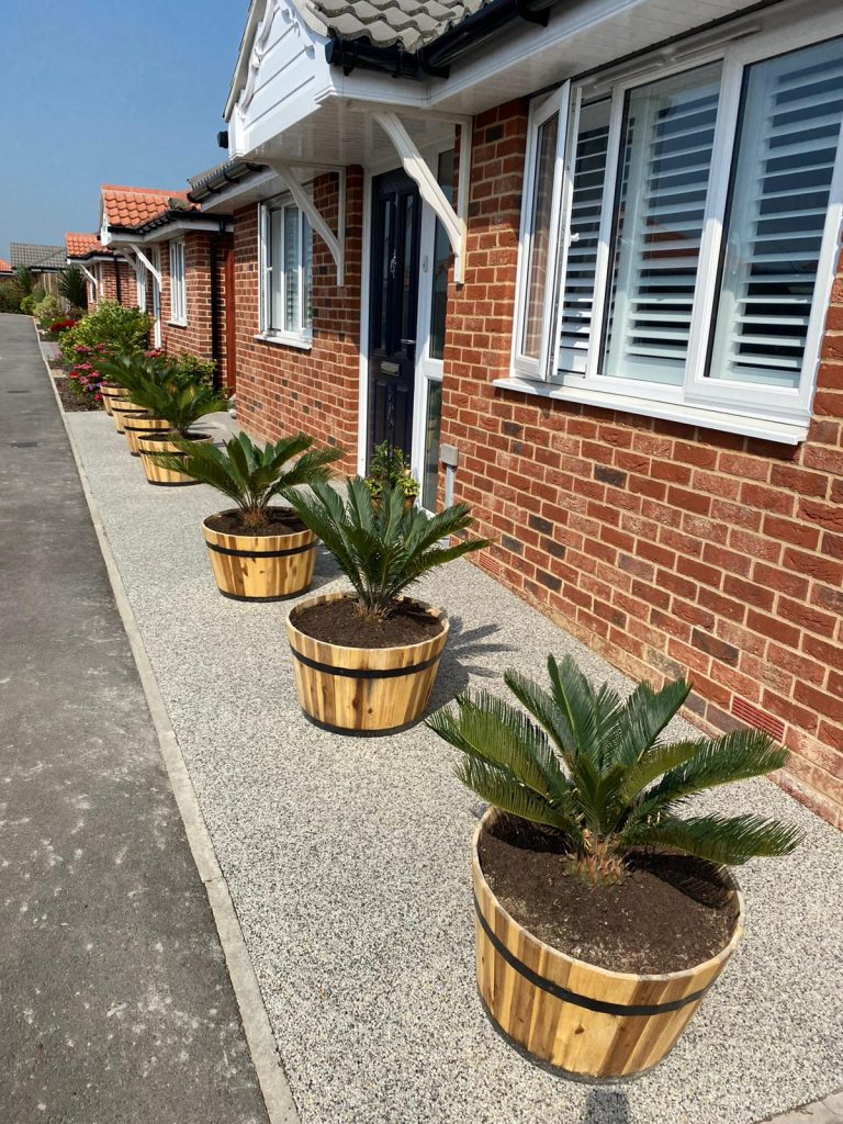 Resin Driveway Potted Plants